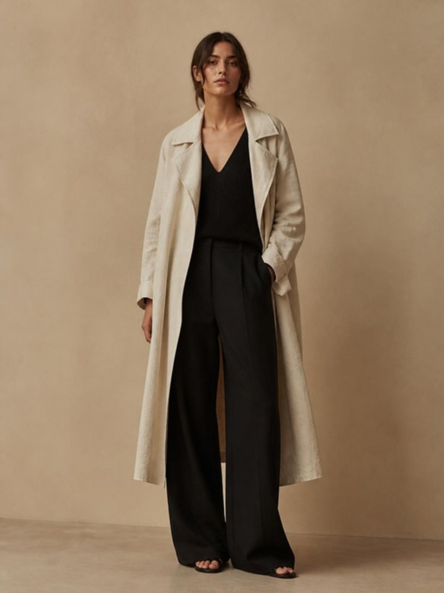 Linen trench